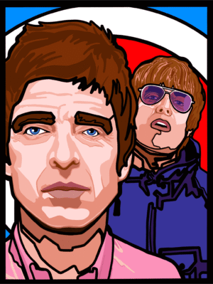 Oasis The Gallaghers Print