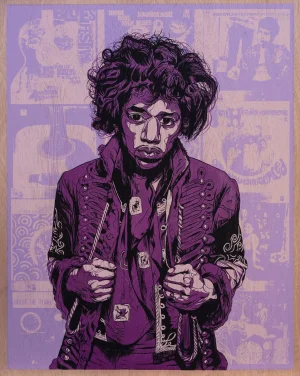 Jimi Hendrix Purple Print