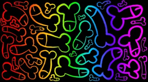 Rainbow Penis Black