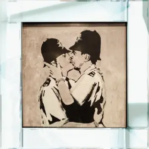 Police Men Kissing