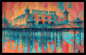 Brighton Pier - Embellished Canvas Print