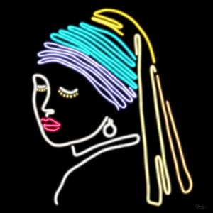 Neon Pearl Earring