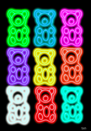 Neon Gummy Bears