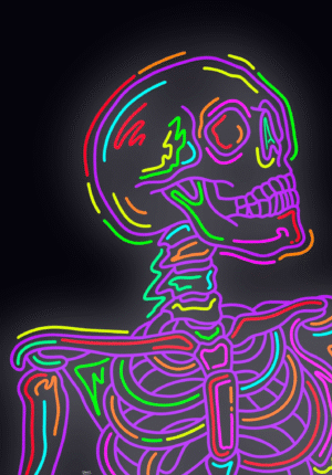 Neon Skeleton