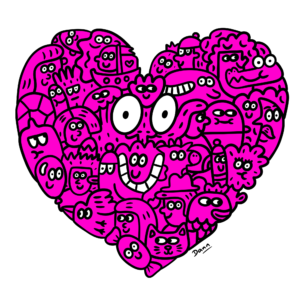 Valentine's Smiley Pink Heart