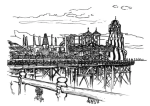 Brighton Pier From Seafront - Print